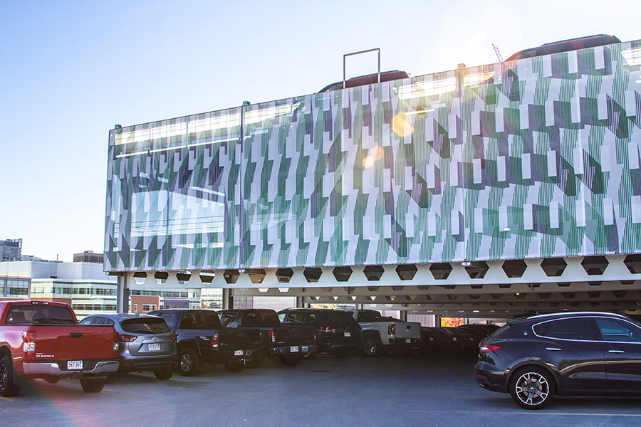 Kendall Square Garage Scrim