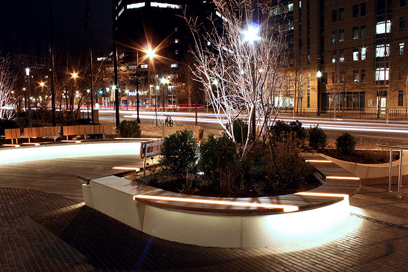 MassArt Exterior Illuminated Benches