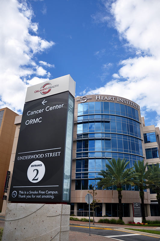 Orlando Health Wayfinding Pylon