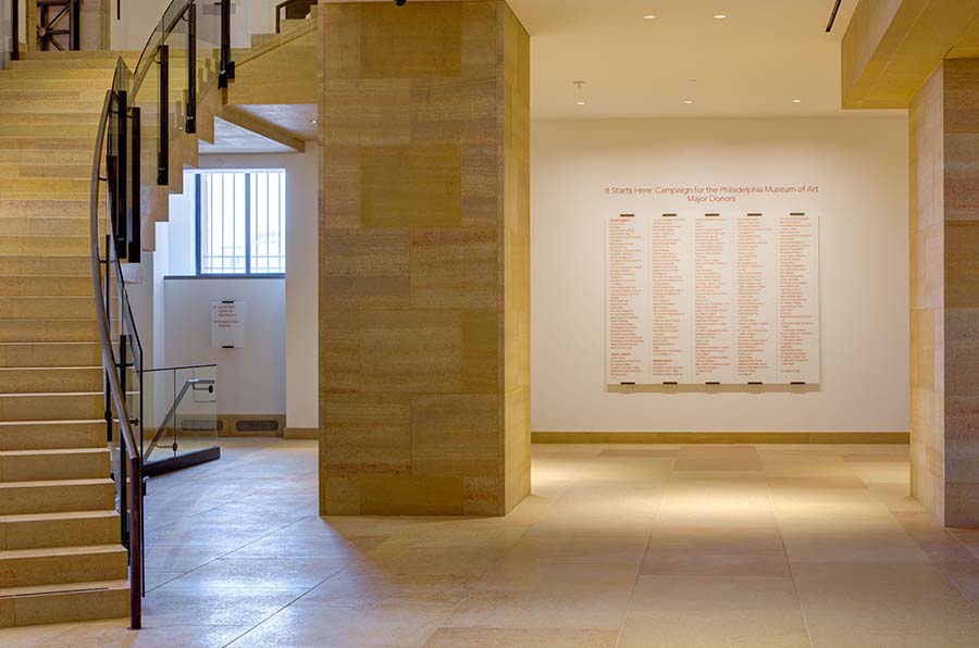 Philadelphia Museum of Art Modular Donor Wall